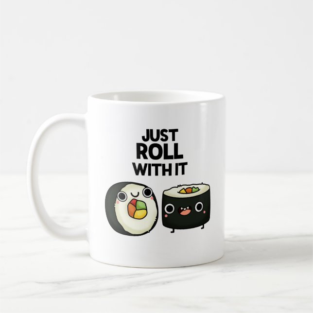 Roll mit dem lustigen Sushi Roll Pub Kaffeetasse (Links)