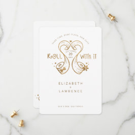 Roll mit it Bride & Groom Toilettenpapier Herz Gol Save The Date