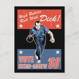 Roll mit Nixon Postkarte
