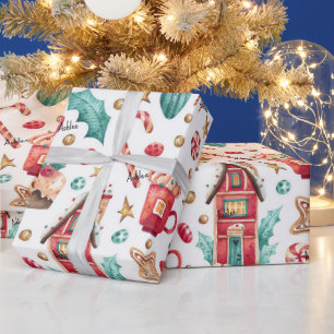 Roll, Name auf magischen Candy Houses, Süßigkeiten Geschenkpapier