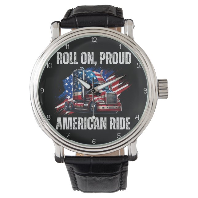 Roll On, Proud American Ride Armbanduhr (Vorderseite)