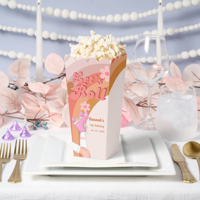 Roll Retro Groovy Roller Skate Geburtstag Teil Geschenkschachtel (Hochzeit)