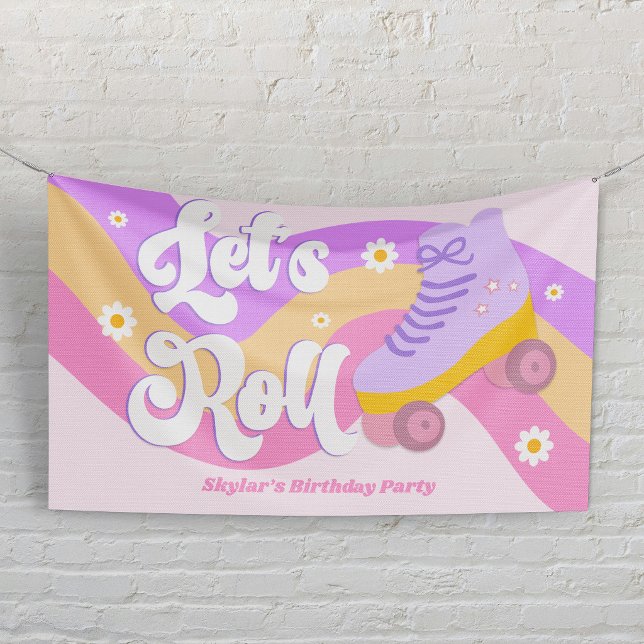Roll Roller Skate Skaten Geburtstagsparty Banner (Von Creator hochgeladen)