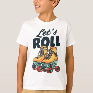 Roll Roller Skaten Skater Skate Retro Vinta T-Shirt