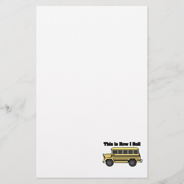 Roll (Schulbus) Briefpapier (Vorderseite)