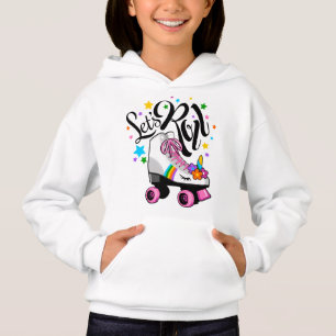 Roll Unicorn Roller Skate für Mädchen Hoodie
