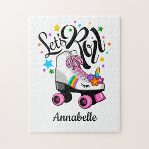 Roll Unicorn Roller Skate Girl's Puzzle