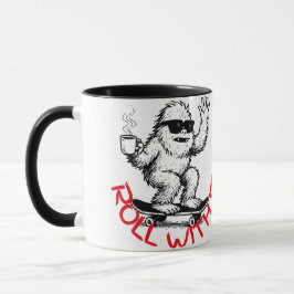 Roll With It Abominable Snowman Skater Tasse