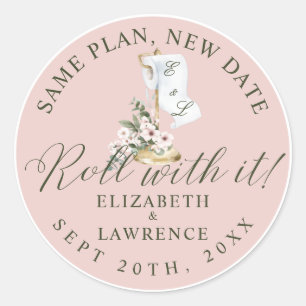 Roll with it Elegance Cherry Blossom & Toilettenpa Runder Aufkleber