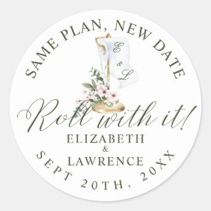 Roll with it Elegance Cherry Blossom & Toilettenpa Runder Aufkleber