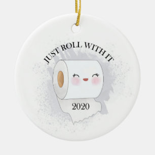 Roll with it Funny Family Christmas Keramik Ornament