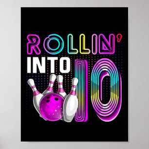 Rolla Into 10 Bowling-Geburtstagsfeier 10. Geburts Poster