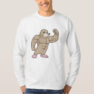 Rolle als Bodybuilder mit großen Muskeln T-Shirt