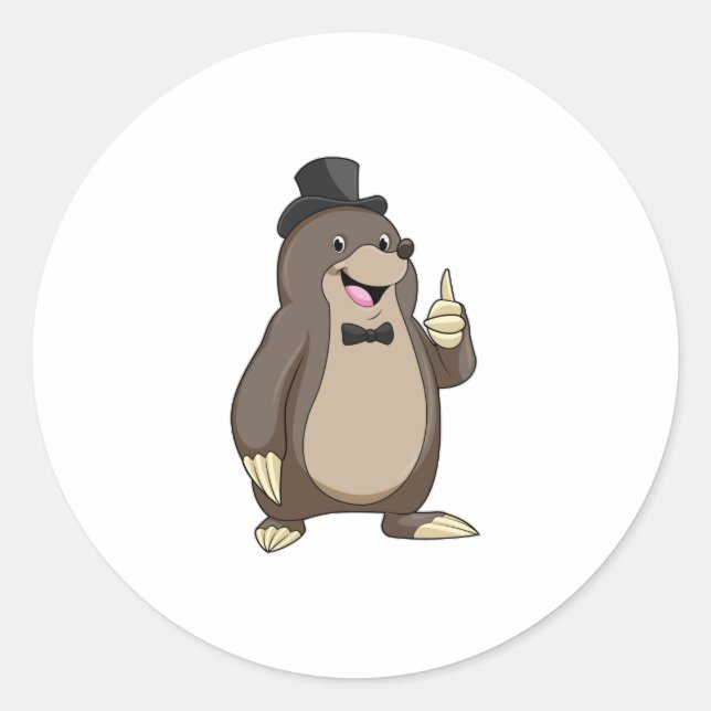 Rolle als Erbgut mit Krawatte Runder Aufkleber (Vorderseite)