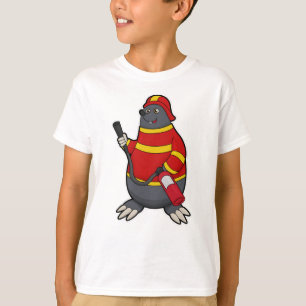 Rolle als Feuerwehrmann mit Feuerlöscher T-Shirt