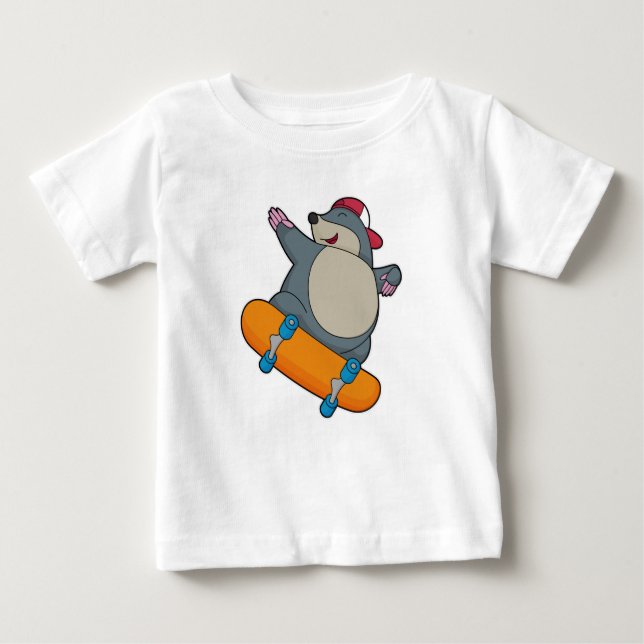 Rolle als Skater mit Skateboard Baby T-shirt (Vorderseite)