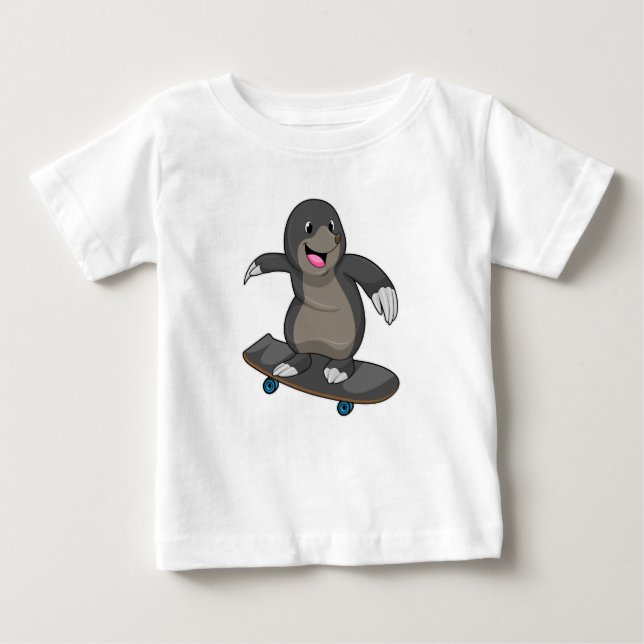 Rolle als Skater mit Skateboard Baby T-shirt (Vorderseite)