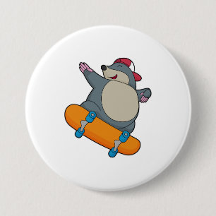 Rolle als Skater mit Skateboard Button