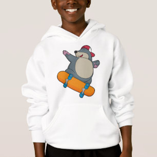 Rolle als Skater mit Skateboard Hoodie