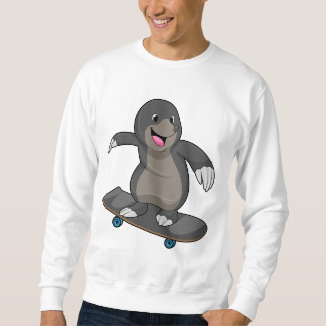 Rolle als Skater mit Skateboard Sweatshirt (Vorderseite)