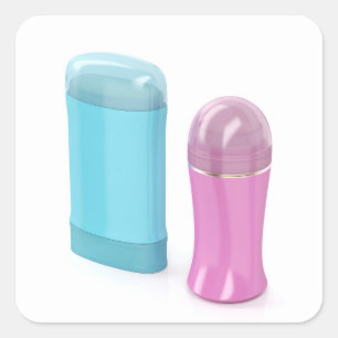 Rolle-auf und quadratischer aufkleber