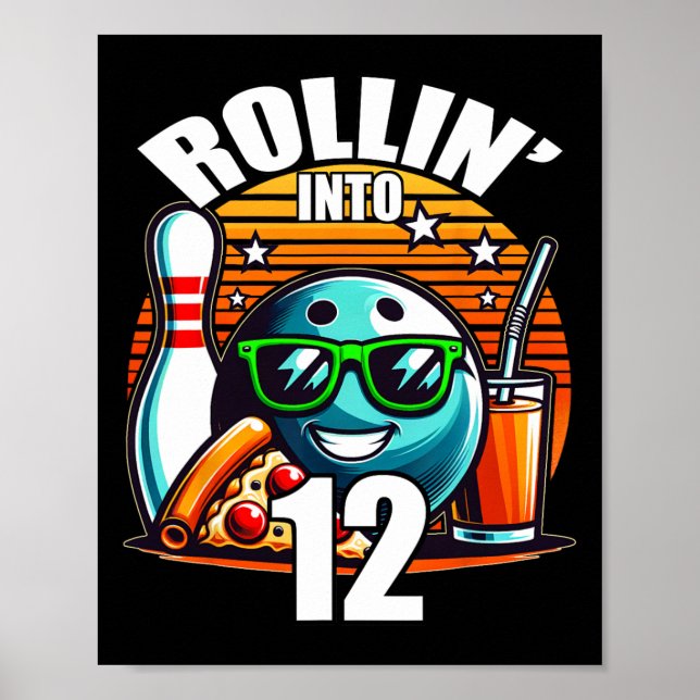 Rolle in den 12 Bowling-Geburtstag 12. Geburtstag Poster (Vorne)