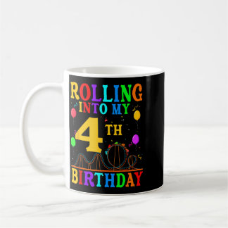 Rolle in den 4. Geburtstag Achterbahn 4 Jahre Kaffeetasse
