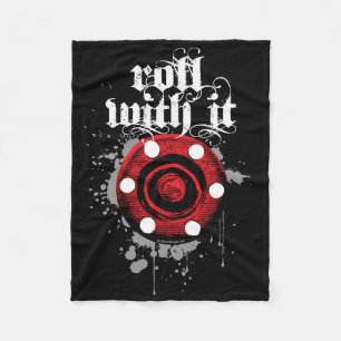 Rolle mit ihr (Rollen-Hockey) Fleecedecke