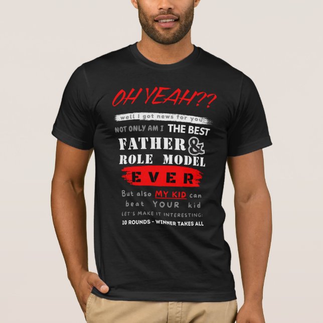 Rolle Model Dark Spaß Vatertag T-Shirt (Vorderseite)