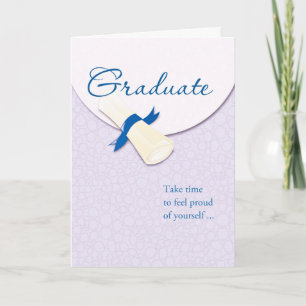 Rolled Diploma Graduate Abschluss Herzlichen Glück Karte