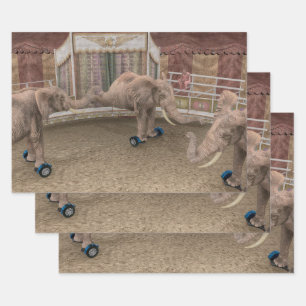 RollElefanten Geschenkpapier Set