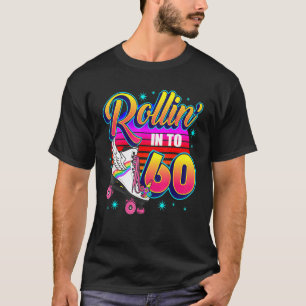 Rollen auf 60 Rollschuhfahren Vintage Retro 60. T-Shirt