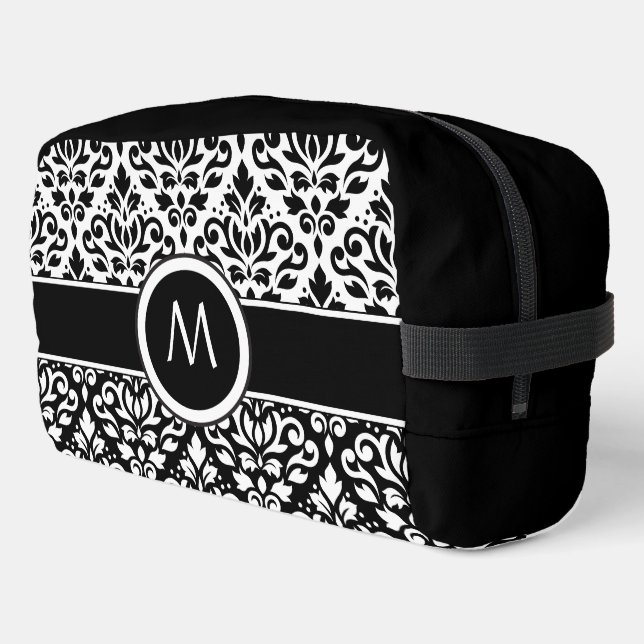 Rollen-Damask 2Part-Tn-BW & Band (Personalisiert) Waschbeutel (Linke Seite)