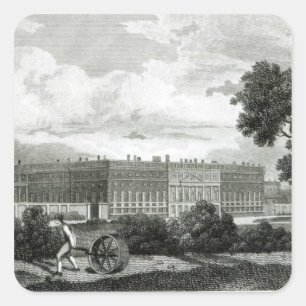 Rollen der Rasen am Hampton Court-Palast Quadratischer Aufkleber