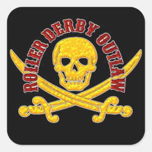 Rollen-Derby geächteter Aufkleber