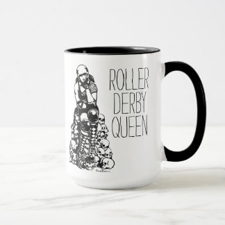 Rollen-Derby-Königin-Schwarz-Griff-Kaffee-Tasse Tasse