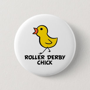 Rollen-Derby-Küken-Knopf Button