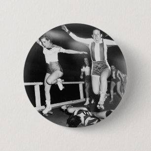 Rollen-Derby-Mädchen Button
