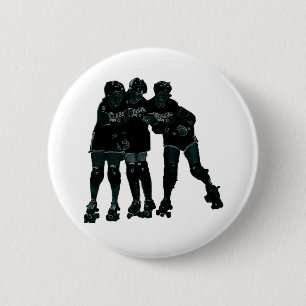Rollen-Derby-Mädchen Button