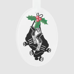 Rollen-Derby-Mädchen, WeihnachtsSkaten mit Ornament