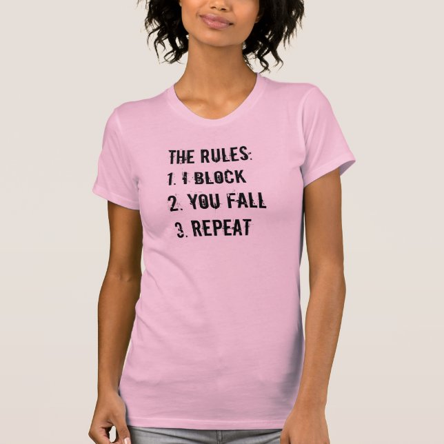 Rollen-Derby-Regeln T-Shirt (Vorderseite)
