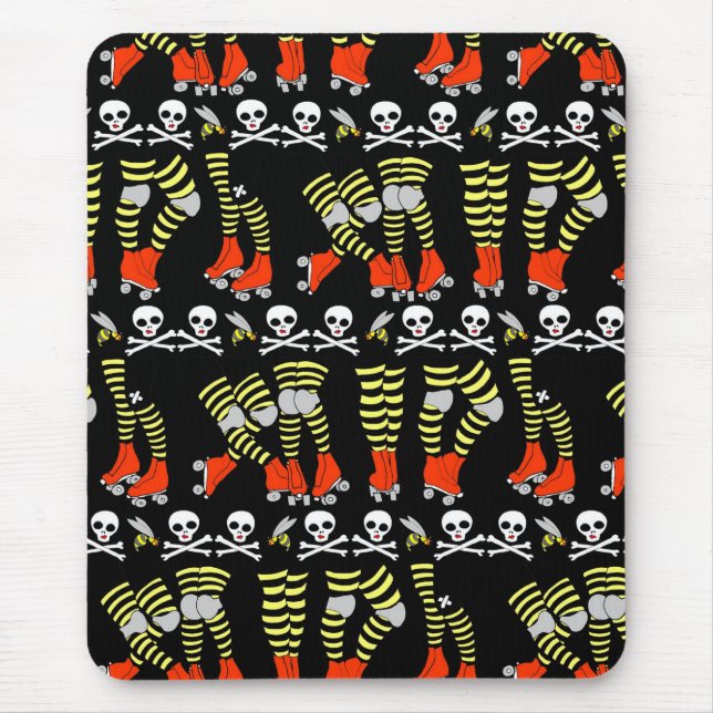 Rollen-Derby-Streifen mousepad (Vorne)