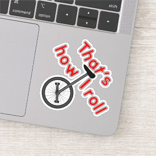 Rollen - Einrad Aufkleber