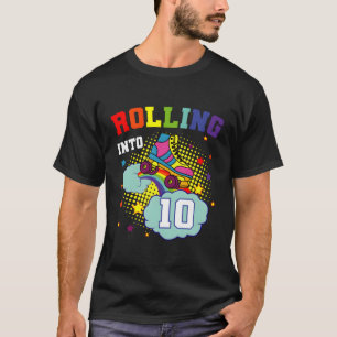 Rollen in 10 Roller-Skate Skaten-Tastatur T-Shirt