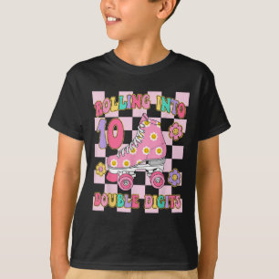 Rollen in 10 zweistellige Ziffern, 10. Geburtstags T-Shirt