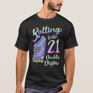 Rollen in 21 Skate mit Doppelziffern 21. B T-Shirt