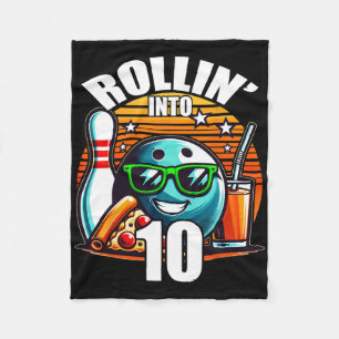 Rollen in die 10 Bowling-Geburtstagsfeier 10. Gebu Fleecedecke