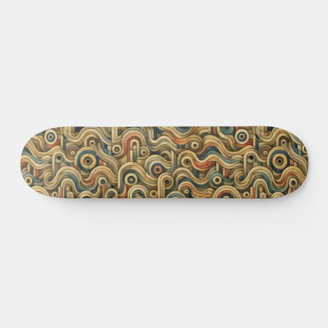 Rollen in Retro Skateboard (Horizontal)