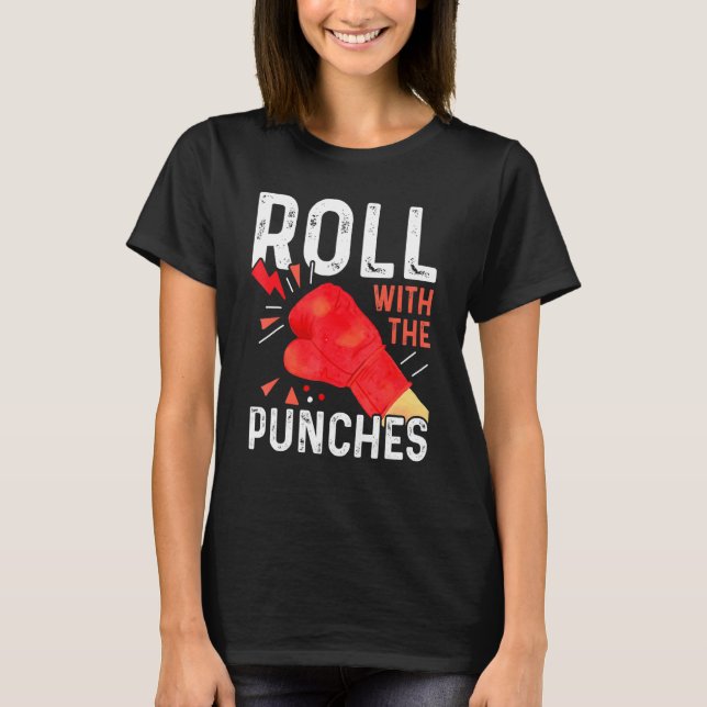 Rollen mit dem Boxtrainingstrainer T-Shirt (Vorderseite)