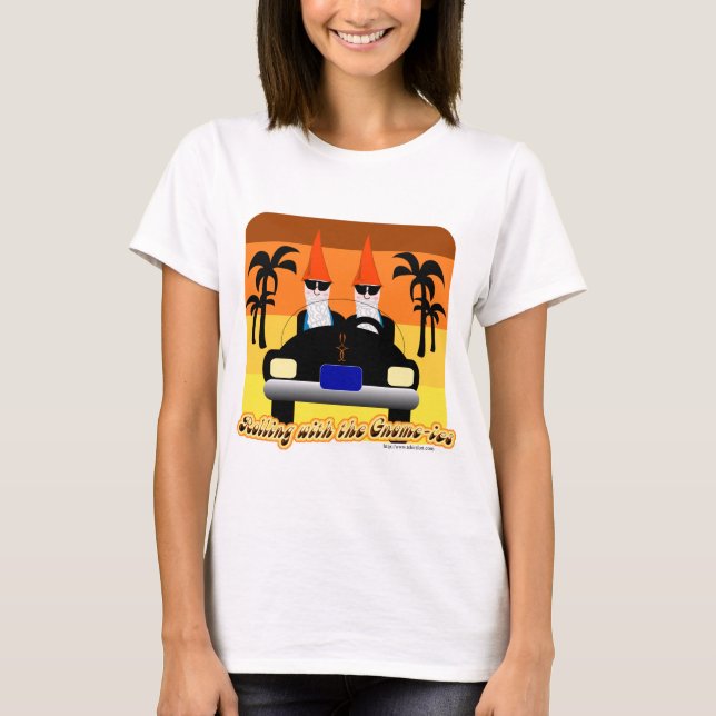 Rollen mit dem Gnom-IES T-Shirt (Vorderseite)